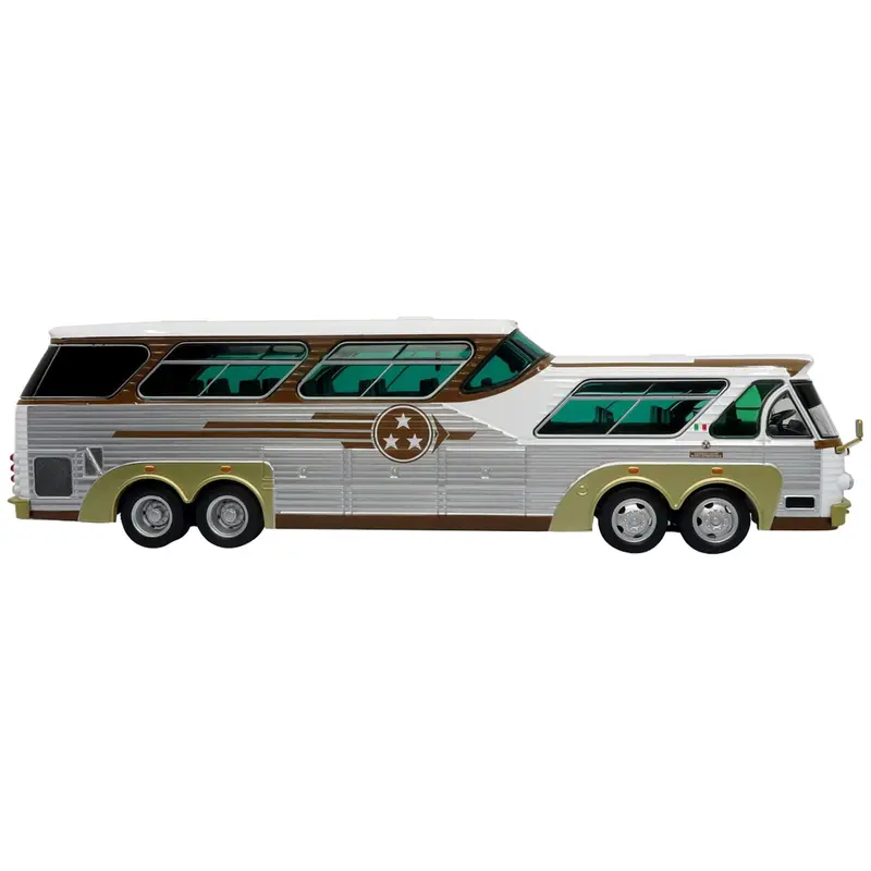 Sultana TM 44-18 SP Panoramico Coach Bus "Tres Estrellas de Oro" White and Brown with Silver Sides "The Bus & Motorcoach Collection" 1/43 Diecast Model by Iconic Replicas
