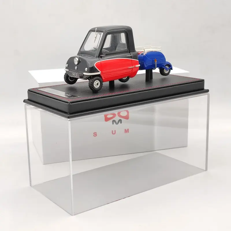 Super Unit Model 1/18 PEEL P50 w/Pav Trailer 1964 Resin Car Limited Black/Red Toy Gift