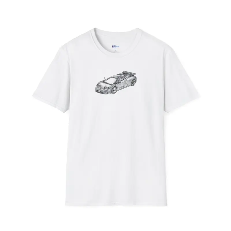 Supercar T-Shirt - Bugatti EB110 Inspired - Dark Gray - Unisex