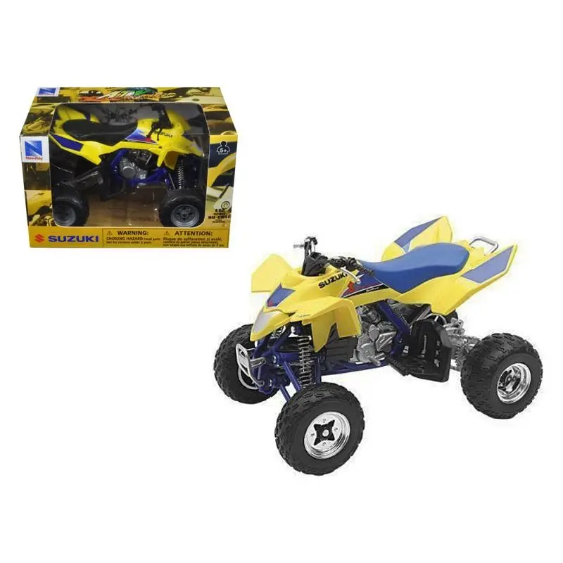 Suzuki Quad Racer R450 ATV Yellow and Blue 1/12 Diecast Model by New Ray
