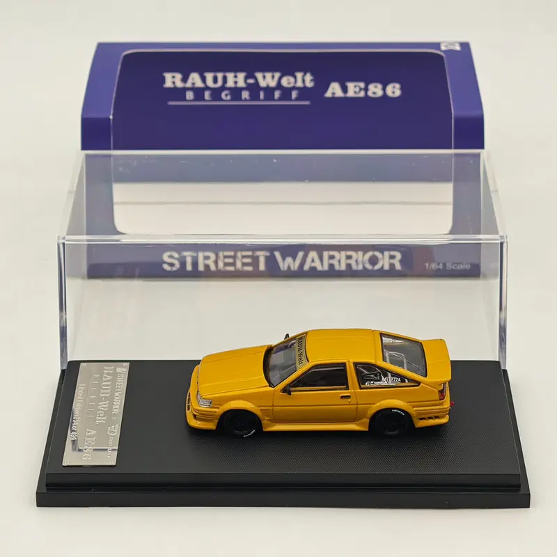 SW 1/64 AE86 BELLEZZA Diecast Models Car Limited Collection Yellow