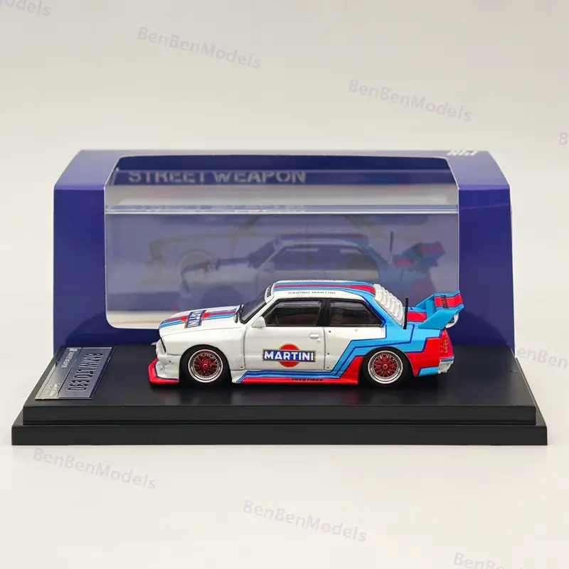 SW 1/64 M3 E30 Live Offend LTO Martini Alloy Model Car Collection