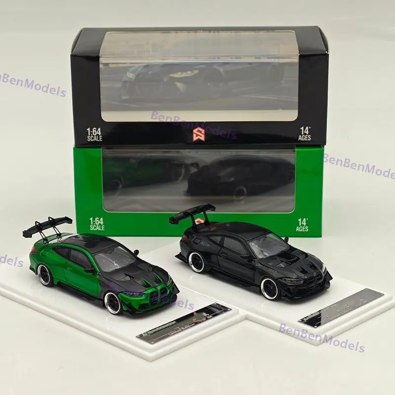 SW 1/64 M4 G82 GTR Flossmann Full Widebody Kit Diecast Model Car Limited Edition