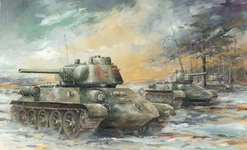 T-34/76 MOD.1973 W/COMMANDER CUPOLA No.183 FACTORY KIT 1