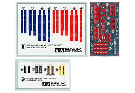 Tamiya Formula 1 Seat Belt - Set A