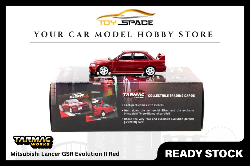 [TARMAC WORKS] 1/64 Mitsubishi Lancer GSR Evolution II Red