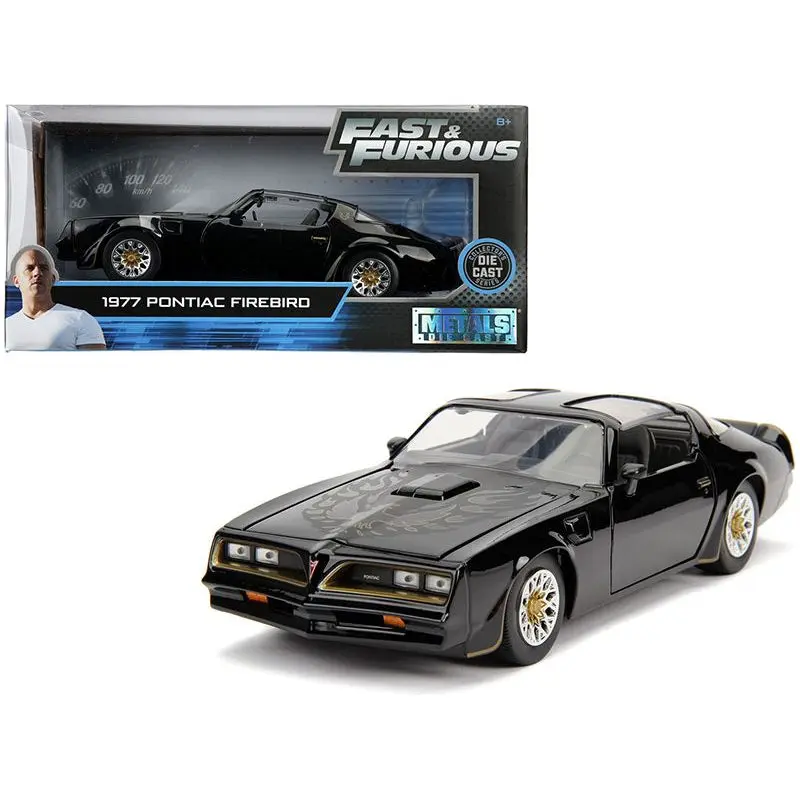 Tegoâ€™s 1977 Pontiac Firebird Black "Fast & Furious" Movie 1/24 Diecast Model Car by Jada
