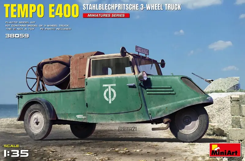 TEMPO E400 STAHLBECHPRITSCHE 3 WHEEL TRUCK KIT 1