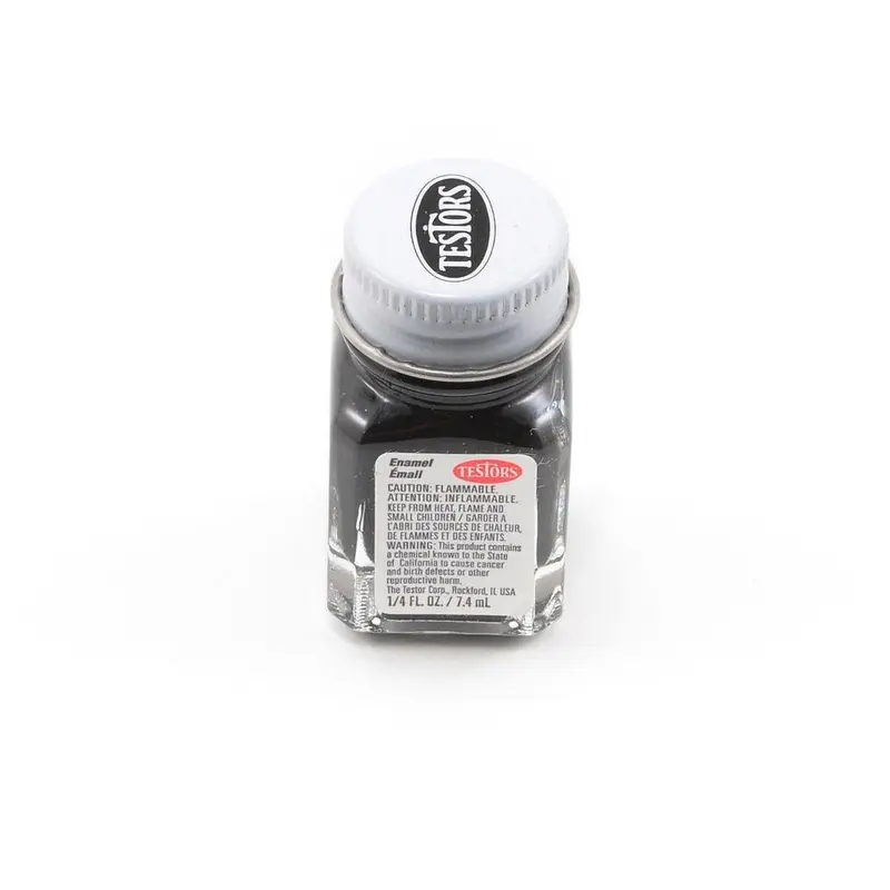 Testors Flat Black Enamel Paint 1/4oz