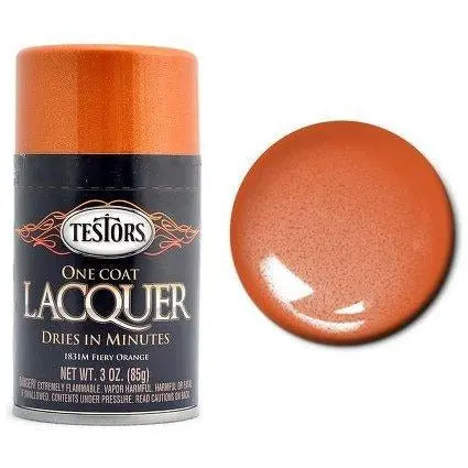 Testors One Coat Lacquer Fiery Naranja 3oz