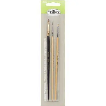 Testors Premium Assorted Brush 3PK