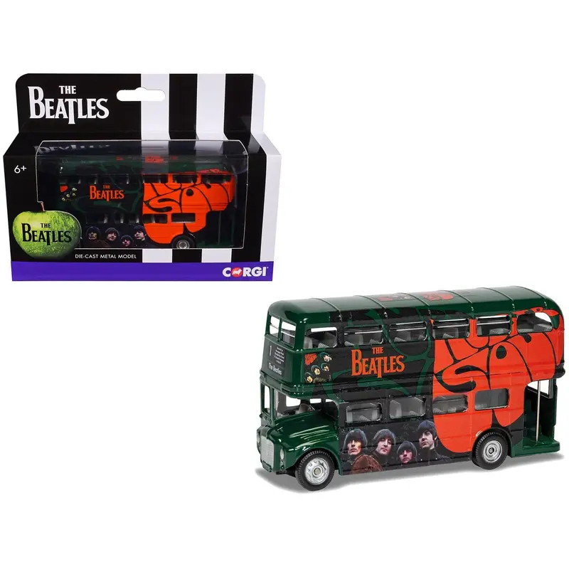 The Beatles London Double Decker Bus "Rubber Soul" Green Diecast Model Car by Corgi