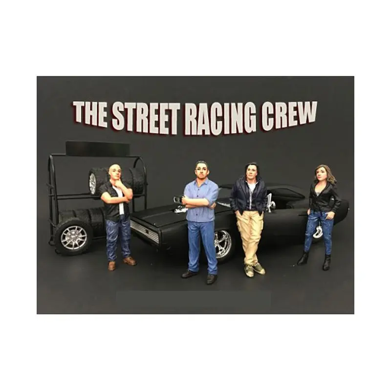 The Street Racing Crew 4 Piece Figure Set For 1