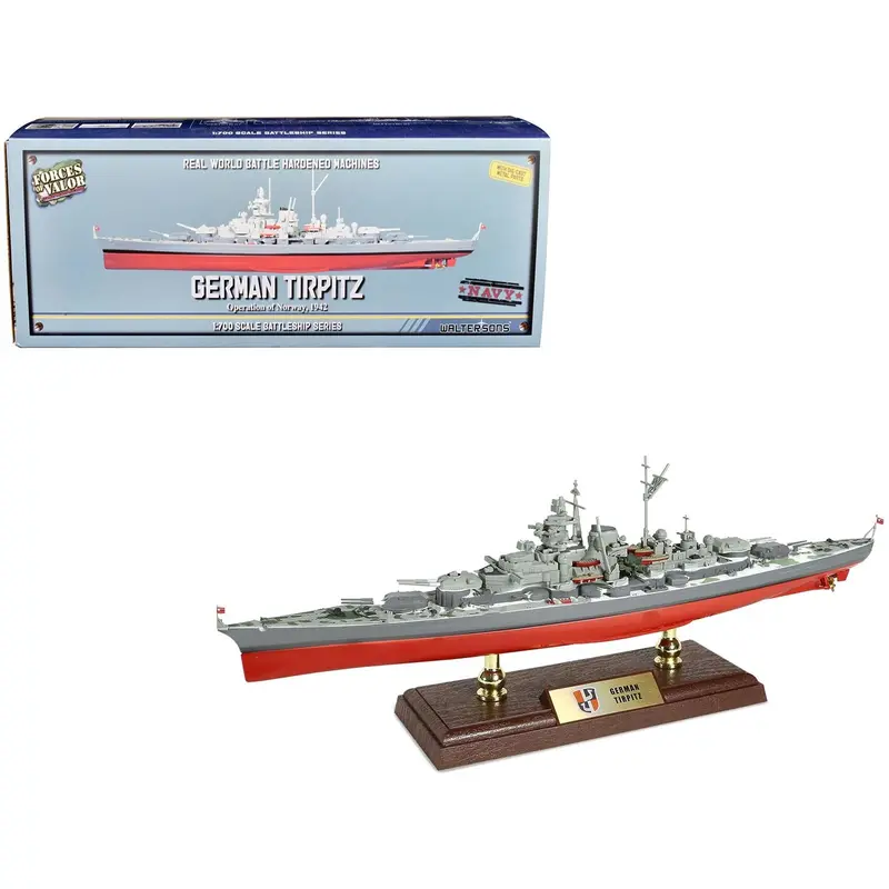 Tirpitz German Battleship "Operation of Norway" (1942) 1/700 Scale Model by Forces of Valor