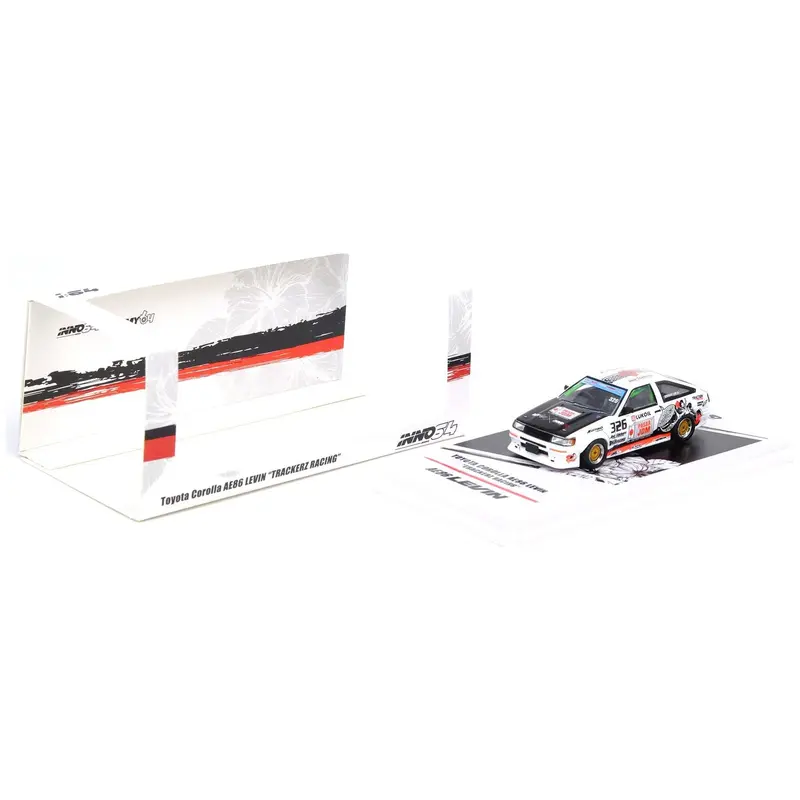 Toyota Corolla AE86 Levin RHD (Right Hand Drive) #326 "Trackerz Racing" 1/64 Diecast Model Car by Inno Models