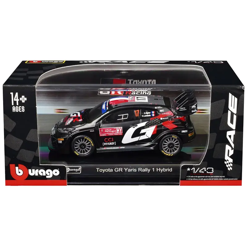 Toyota GR Yaris Rally1 Hybrid #17 Sebastien Ogier - Vincent Landais "Toyota Gazoo Racing WRT" "World Rally Championship" (2024) "Race" Series 1/43 Diecast Model Car by Bburago