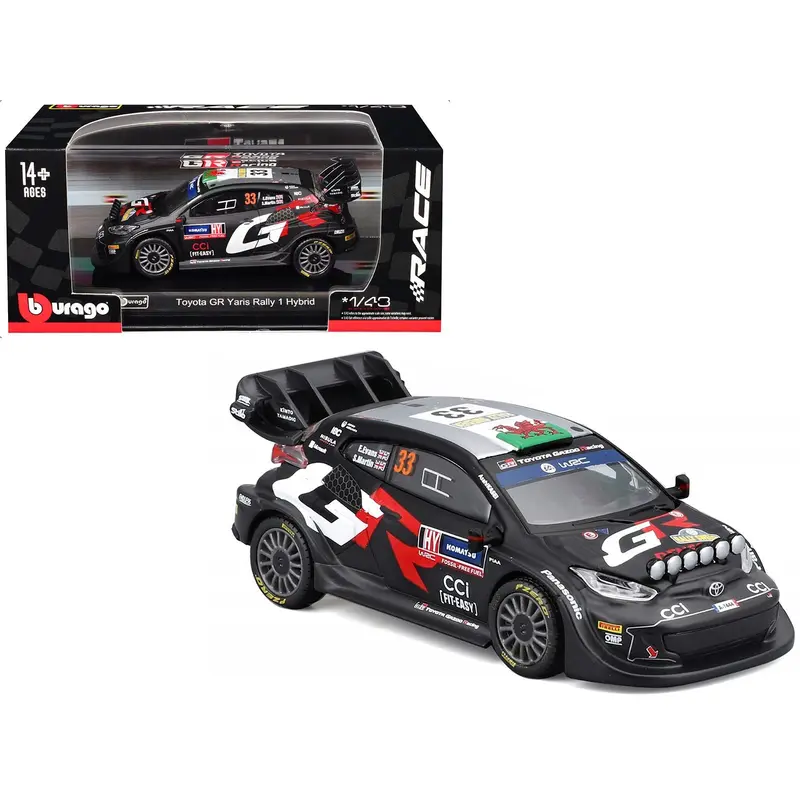 Toyota GR Yaris Rally1 Hybrid #33 Elfyn Evans - Scott Martin "Toyota Gazoo Racing WRT" "World Rally Championship" (2024) "Race" Series 1/43 Diecast Model Car by Bburago