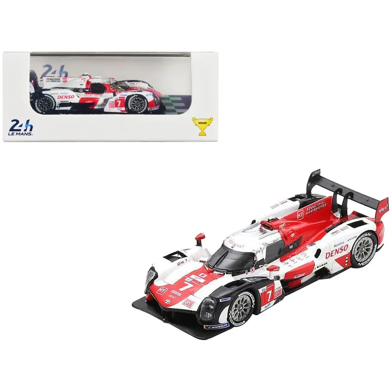 Toyota GR010 Hybrid #7 Mike Conway - Kamui Kobayashi - Jose Maria Lopez "Toyota Gazoo Racing" Winner 24 Hours of Le Mans (2021) 1/87 (HO) Diecast Model Car by Spark