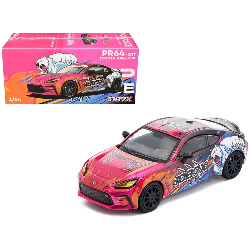 Toyota GR86 #823 1087X "Toyota GR86 Cup" (2025) 1/64 Diecast Model Car by Pop Race