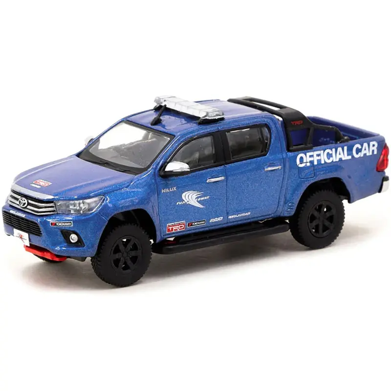 Toyota Hilux Pickup Truck RHD (Right Hand Drive) "Fuji Speedway Official Car" Blue Metallic "Hobby64" Series 1/64 Diecast Model Car by Tarmac Works