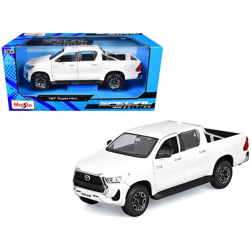 Toyota Hilux Pickup Truck White "Special Edition" Series 1/27 Diecast Model Car by Maisto