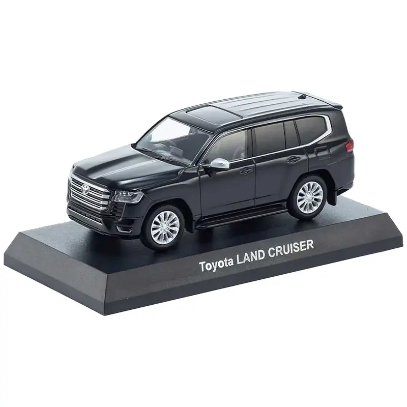Toyota Land Cruiser ZX RHD (Right Hand Drive) Black with Mini Book No.14 1/64 Diecast Model Car by Kyosho