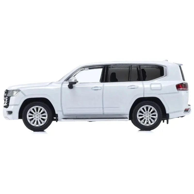 Toyota Land Cruiser ZX RHD (Right Hand Drive) White with Mini Book No.14 1/64 Diecast Model Car by Kyosho