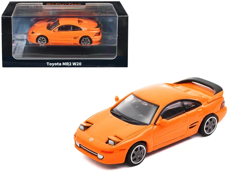 Toyota MR2 W20 RHD (Right Hand Drive) Orange 1/64 Diecast Model Car by Die Cast Team