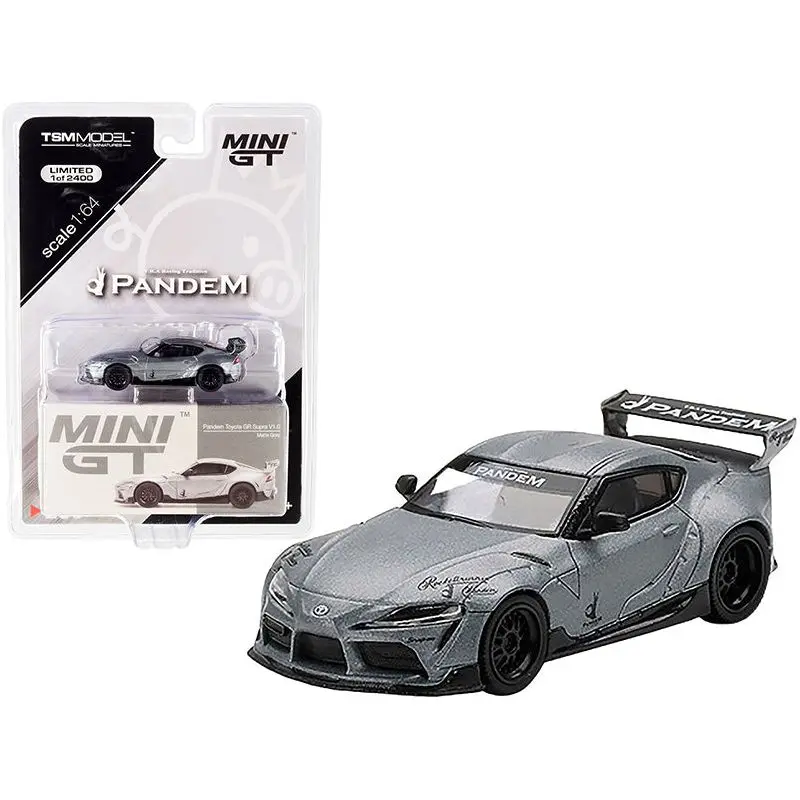 Toyota Pandem GR Supra V1.0 Matt Gray Metallic Limited Edition to 2400 pieces Worldwide 1/64 Diecast Model Car by True Scale Miniatures