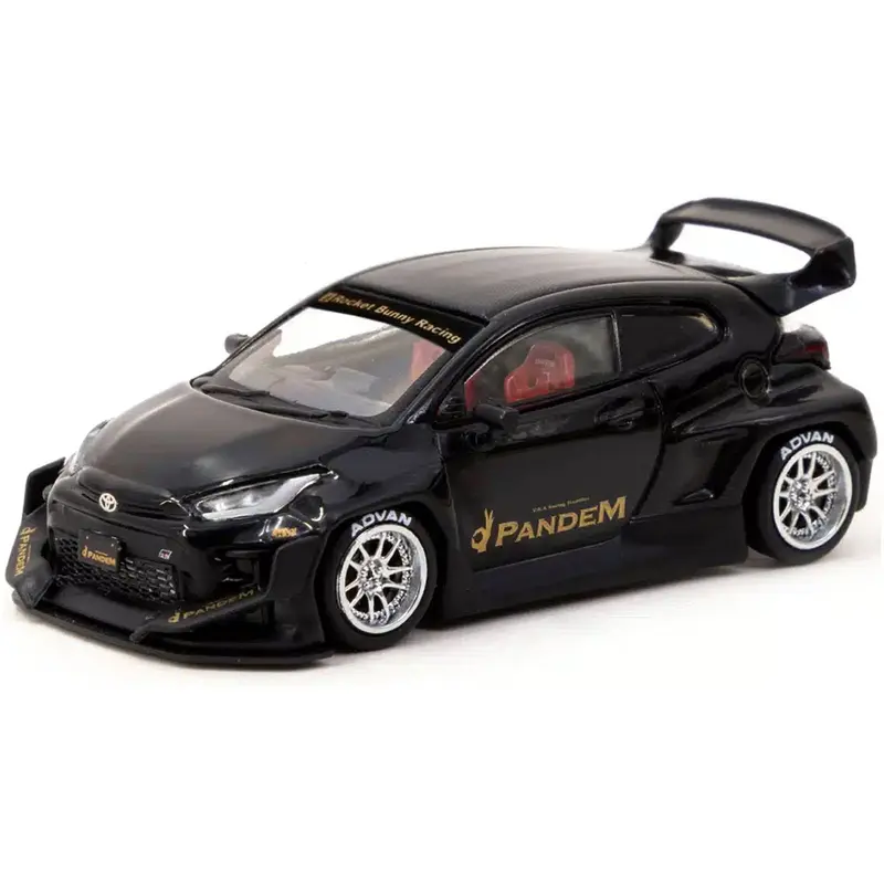 Toyota Pandem GR Yaris RHD (Right Hand Drive) Black "Road64" Series 1/64 Diecast Model Car by Tarmac Works
