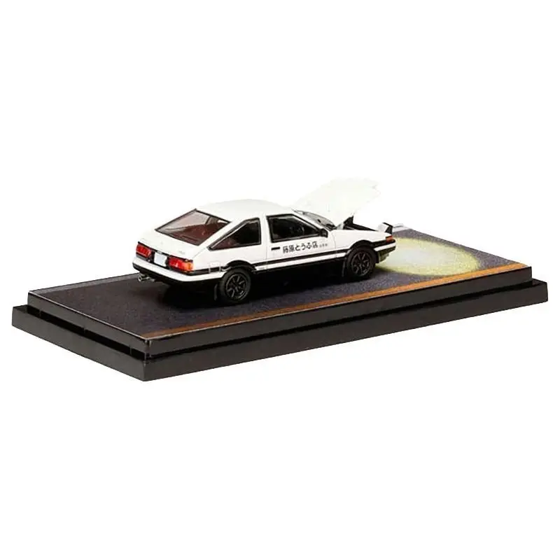 Toyota Sprinter Trueno (AE86) RHD (Right Hand Drive) White and Black "Engine Mounted Model VS Kyoichi Sudo" "Initial D" (1995-2013) Manga 1/64 Diecast Model Car by Hobby Japan