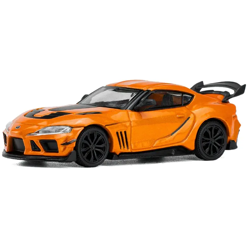 Toyota Supra "DarwinPro 66G WBK" Orange Metallic 1/64 Diecast Model Car by Pop Race