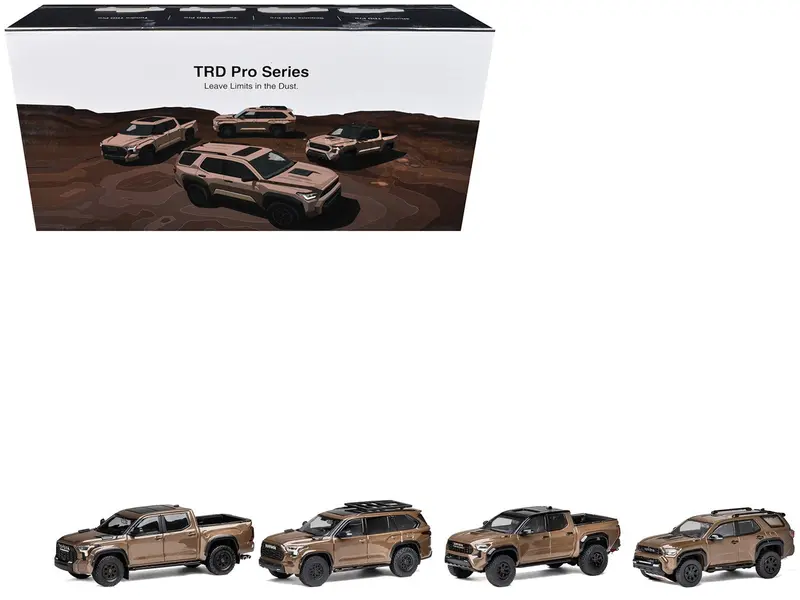 Toyota TRD PRO Mudbath 4 Car Set Limited Edition to 200 pieces Worldwide 1/64 Diecast Model Cars by GCD