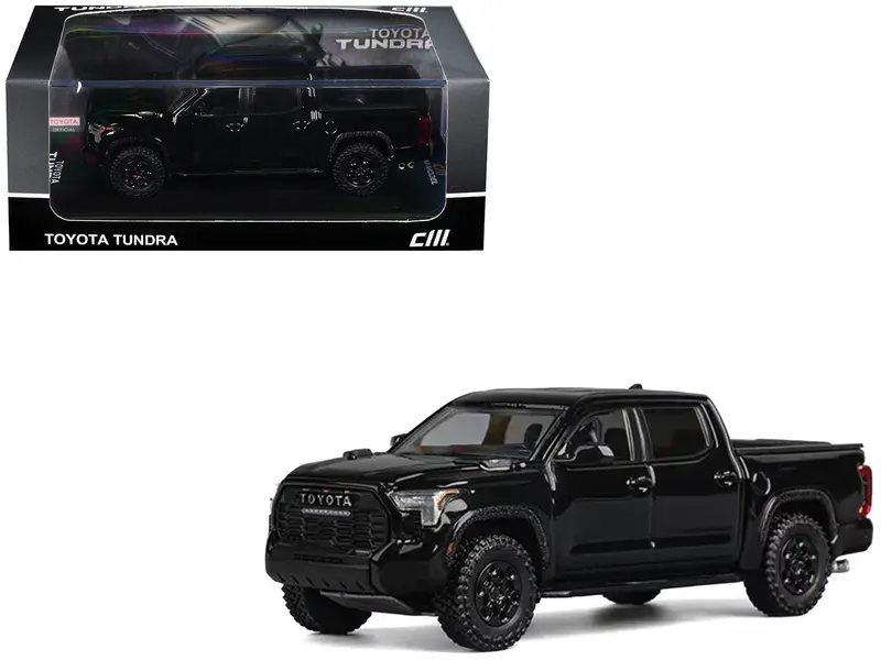 Toyota Tundra Pickup Truck Black 1/64 Diecast Model Car by CM Models