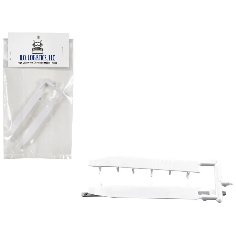 Trailer Wind Skirts for 53' Dry Vans White 1/87 (HO) Plastic Model Car by HO Logistics