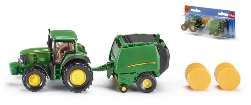 TRATTORE JOHN DEERE + PRESSABALLE ROUND BALER 1