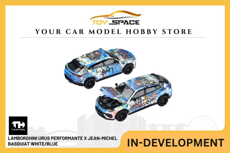 [TRENDS HOBBY] Lamborghini Urus Performante x Jean-Michel Basquiat White/Blue