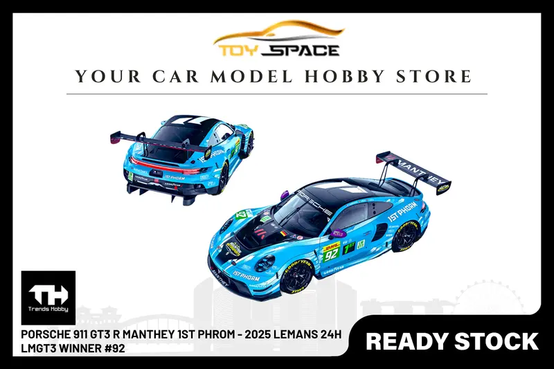 [TRENDS HOBBY] Porsche 911 GT3 R Manthey 1st Phrom - 2025 LeMans 24H LMGT3 Winner #92