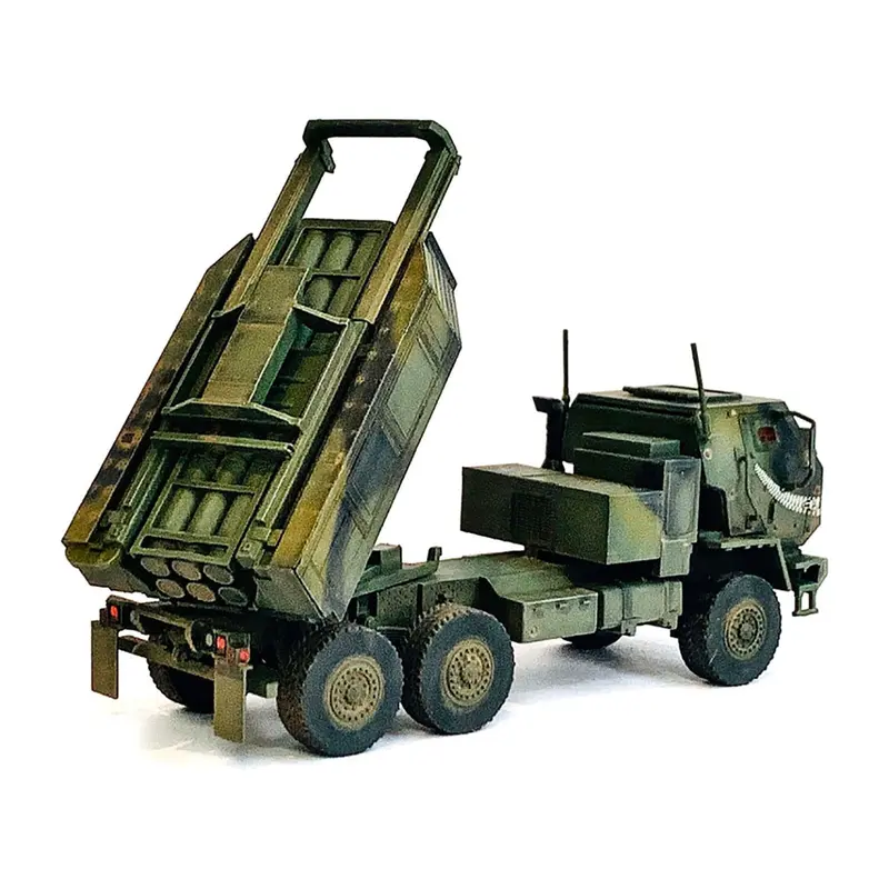 Ukraine M142 High Mobility Artillery Rocket System (HIMARS) Green Camouflage with Cat Face Graphic "NEO Dragon Armor" Series 1/72 Plastic Model by Dragon Models