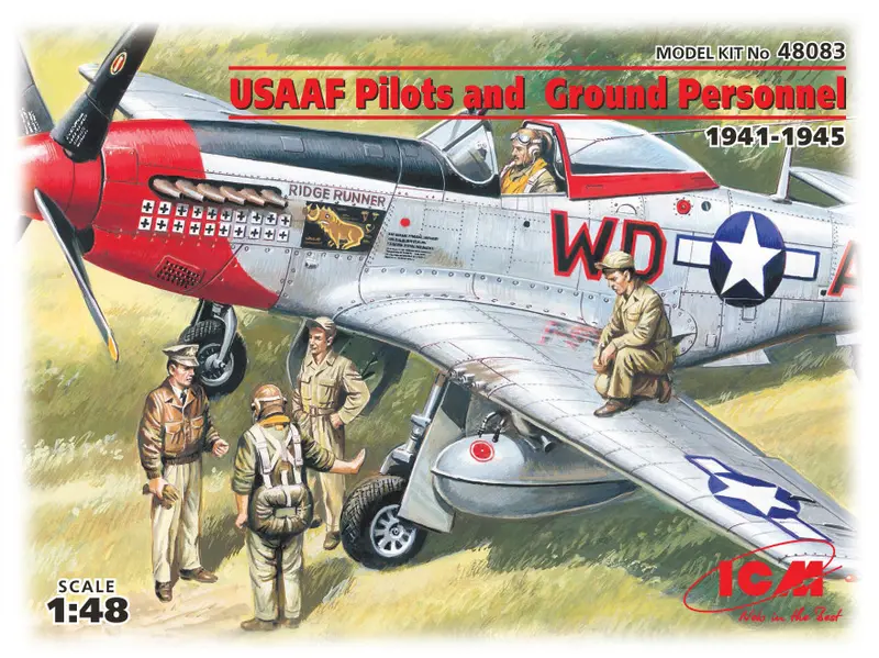 USAAF PILOTS 1941-45 5 FIGURES 3 PILOTS 2 MECHANICS KIT 1