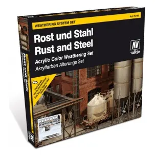 Vallejo RUST & STEEL(9)+2 BRUSHES