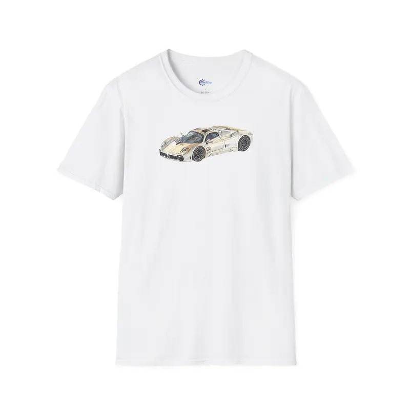 Vintage Sketch Art Pagani Utopia Inspired T-Shirt, Supercar Car Tee, Classic