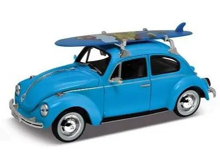 Volkswagen Beetle C/W Surf Board Light Blue 1