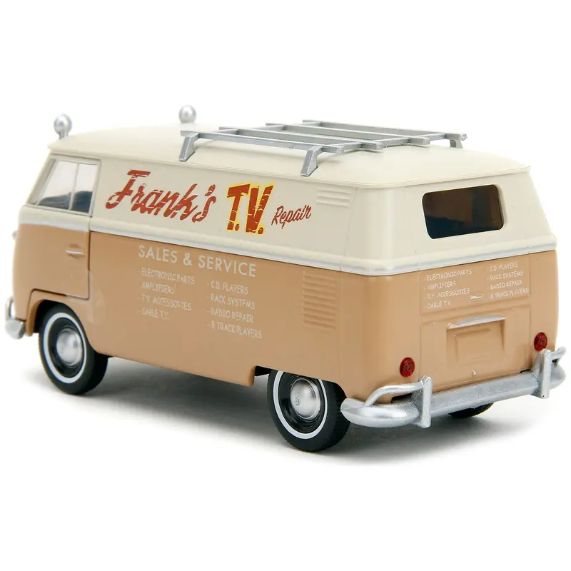 Volkswagen Bus "WheelJack" Tan and Beige "Frank's TV Repair" "Transformers