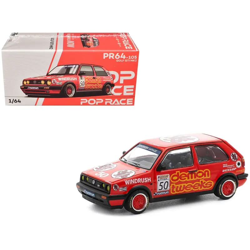 Volkswagen Golf GTI MK2 #50 Demon Tweeks "British Touring Car Championship" (1988) 1/64 Diecast Model Car by Pop Race