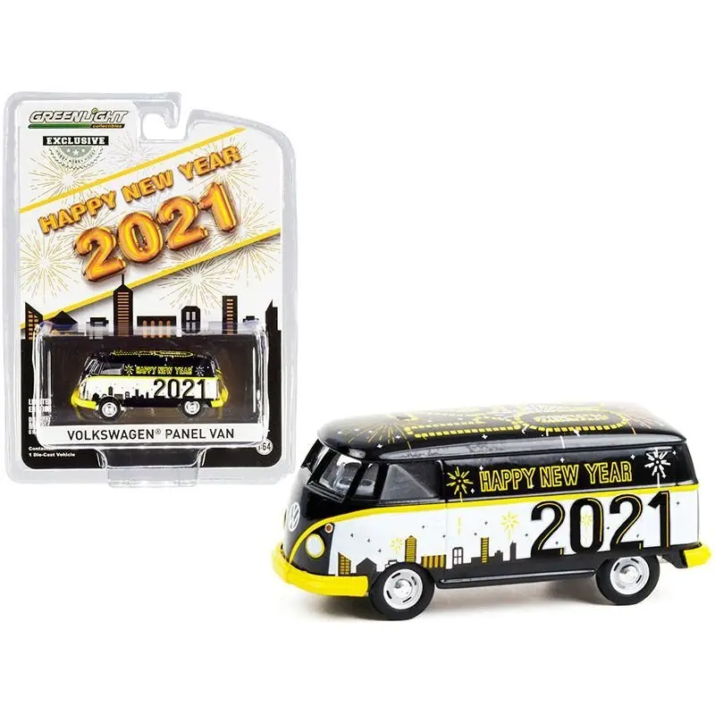 Volkswagen Panel Van "Happy New Year 2021" "Hobby Exclusive" 1/64 Diecast Model by Greenlight
