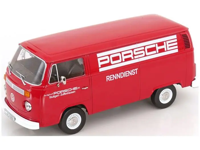 Volkswagen T2b Delivery Van 1972 Porsche Renndienst Red 1