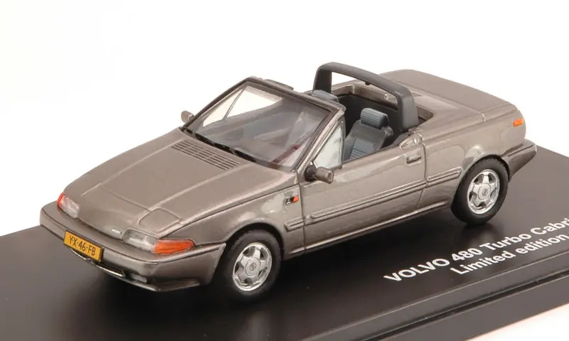 VOLVO 480 TURBO CABRIOLET 1990 GUN GREY 1
