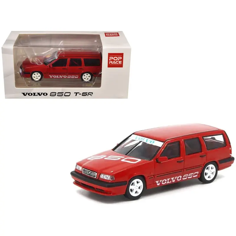 Volvo 850 T-5R Estate Wagon "Prototype" Red 1/64 Diecast Model Car by Pop Race