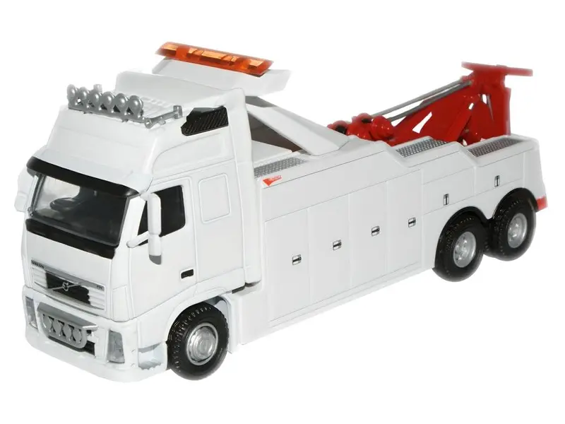 Volvo FH Boniface Recovery Truck White with Red Crane 1